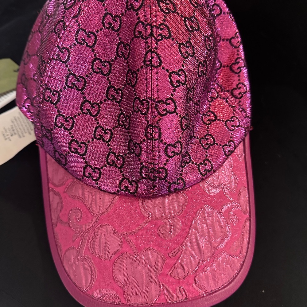 Gucci Pink GG Monogram Women's Hat - Picture 8 of 11